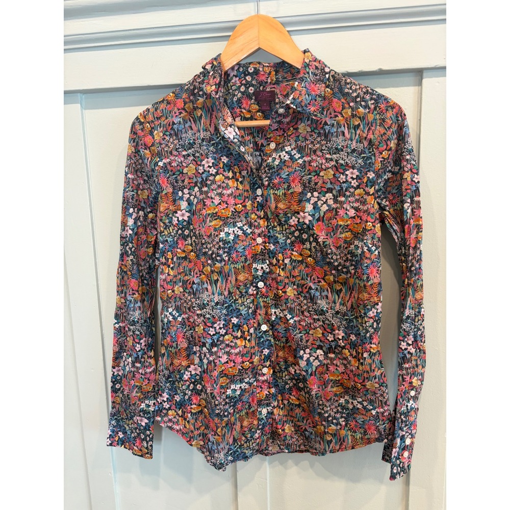 J.Crew Liberty Fabric Floral Button Down Shirt — Multicolor | Size 4